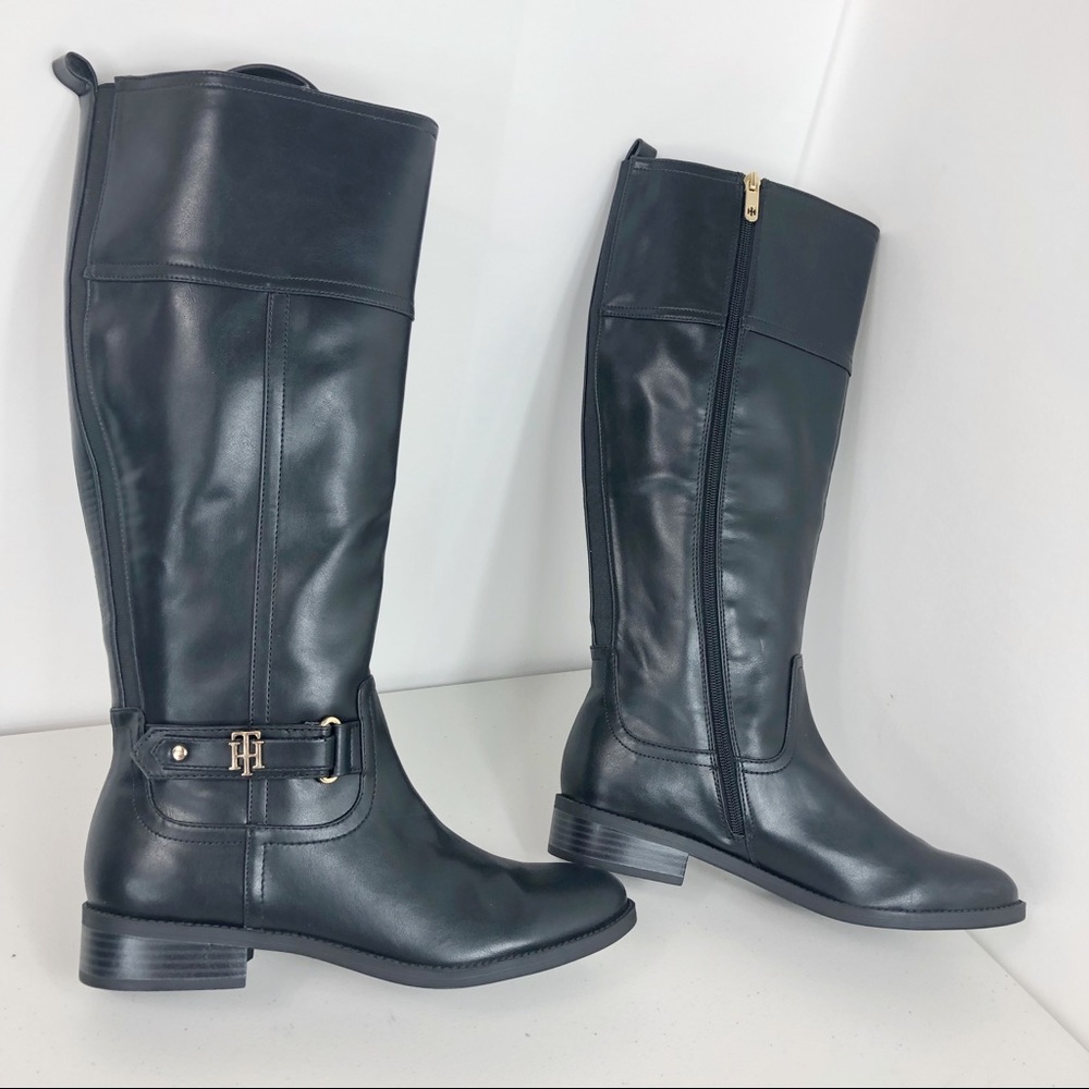Tommy Hilfiger Knee High Black Boots Size 9.5M - Picture 4 of 8